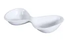 image of Yanco LK-710 Lion King Double Bowl, 4 Oz Each, 10-1/4" Bone White China, Dishwasher Safe - Dozen