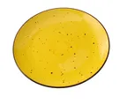 image of Yanco LY-1110YL - 10-1/4" x 1" Rnd Yellow Porcelain Plate with Curved Edge Coupe Rim Glazed - Dozen