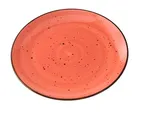 image of Yanco LY-1112CR Lyon Plate, 12-1/4" Dia x 1-1/4" H, Coupe Rim, Edge, Coral Porcelain, Safe - Dozen
