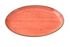 image of Yanco LY-2108CR Oval Platter, 8" x 5-1/2" x 3/4", Coral Porcelain, Rim, Dishwasher Safe - Dozen