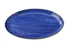 image of Yanco LY-2112BU - Oval Porcelain Platter 12" L x 8-1/4" W x 1-1/4" H Blue, Dishwasher Safe - Dozen