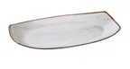 image of Yanco LY-213 Rectangular Plate, 13" x 7-3/8" x 1-1/2", Brown Speckled Porcelain Dishwasher - Dozen