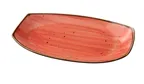 image of Yanco LY-215CR - 15" X 8-1/2" Coral Porcelain Plate, Coupe Rim, Dishwasher Safe - Dozen