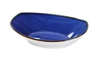 image of Yanco LY-407BU - 10 Oz Oval Lyon Bowl, 7" Diameter, Blue Porcelain, Dishwasher Safe - Dozen