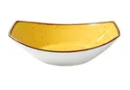 image of Yanco LY-409YL - 20 oz Yellow Oval Lyon Bowl, 9" Porcelain, Dishwasher Safe - Dozen