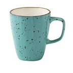 image of Yanco LY-503TQ - Lyon 10oz Turquoise Porcelain Glazed Mug 3-1/4" Dia x 4" H Microwave Safe - Dozen