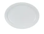 image of Yanco MA-13 Oval Platter 11½" L x 9½" W White Porcelain Narrow Rim Oven/Microwave Safe - Dozen