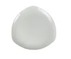 image of Yanco MD-610 Milando Triangular Melamine Plate, 10" Diameter White, Dishwasher Safe - Dozen
