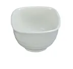 image of Yanco MD-705 Square Plastic Bowl, 16 Oz White Melamine, 5" L x 5" W x 3" H - Dozen