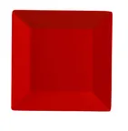 image of Yanco ME-114 Plastic Plate, 14" x 14" Square Melamine, Speckled Red - Dozen