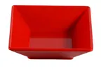 image of Yanco ME-307 Square Bowl, 22 Oz (3/4 Qt), 7" L × 7" W × 2" H, Melamine Red Dishwasher Safe - Dozen