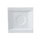 image of Yanco ML-002 Square Saucer 5.5" x 5.5" White Porcelain Dishwasher/Oven/Microwave Safe - Dozen
