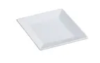 image of Yanco ML-107 - Square Plate, 7" x 7" Porcelain, Super White, Dishwasher Safe - Dozen