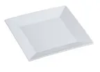 image of Yanco ML-109 Square Plate, 9" x 9" White Porcelain, Dishwasher, Oven & Microwave Safe - Dozen