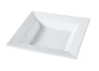 image of Yanco ML-309 - Square 12 oz Soup Plate, 8½" x 8½" Super White Porcelain, Dishwasher Safe - Dozen