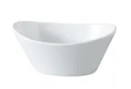 image of Yanco ML-705 Fruit Bowl, Oval 6-1/2 Oz White Porcelain, 5-1/2" L x 3-1/4" W x 2" H - Dozen