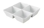 image of Yanco ML-814 - 4‑Compartment Porcelain Bowl, 7" X 7", 6 oz, White, Dishwasher Safe - Dozen
