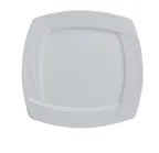image of Yanco MM-12-SQ - Square China Plate, 12" x 12" Bone Porcelain Embossed Oven/Microwave Safe - Dozen