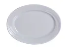 image of Yanco MM-12 - Oval Bone Porcelain Platter 10-1/4" x 7-3/4", Embossed, Dishwasher Safe - Dozen