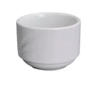 image of Yanco MM-4 - Bouillon Cups, 7.5 oz 3-1/2"x2-1/2", Embossed Porcelain Bone White Dishwasher - Dozen