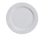 image of Yanco MM-6 - 6-1/4" Round Embossed Rim Porcelain Plate Bone White, Dishwasher Safe - Dozen