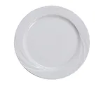 image of Yanco MM-7 Plate, 7-1/4" Porcelain, White Embossed Rim, Dishwasher, Oven & Microwave Safe - Dozen