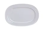 image of Yanco MM-94 Miami Platter 14" X 10" Bone-White Porcelain Embossed Rim Dishwasher Safe - Dozen