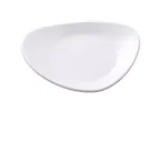 image of Yanco MO-106 - Moderne Triangular Plate, 6" x 4-1/2" White Matte Melamine, Dishwasher Safe - Dozen