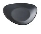 image of Yanco MO-106BK - Triangular Plate, 6" x 4-1/2", Black Matte Melamine, Dishwasher Safe - Dozen