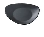 image of Yanco MO-112BK - 12" x 10-1/2" Triangular Melamine Plate, Black Matte - Dozen