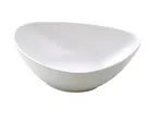 image of Yanco MO-211 Triangular Pasta Plate, 11" x 9" x 3", 34 oz White Matte Melamine - Dozen