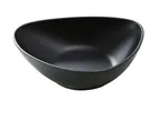 image of Yanco MO-211BK - 11" Triangular Pasta Plate, 34 Oz, Matte Black Melamine - Dozen