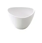 image of Yanco MO-304 Triangular Bowl, 8oz (1/4 Qt) White Matte Melamine, 4" L x 3" W x 2-1/4" H - Dozen