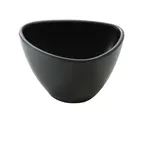 image of Yanco MO-304BK - 8oz Triangular Bowl, 4" L x 3" W x 2-1/4" H, Matte Black Melamine, - Dozen