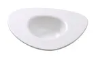 image of Yanco MO-412 Moderne Triangular Dessert Plate, 14 oz White Melamine, 12" L x 10½" W x 2½" H - Dozen