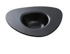 image of Yanco MO-412BK - 14‑Oz Triangular Plate, 12" x 10½" x 2½" Matte Black Melamine - Dozen