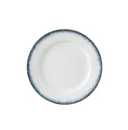 image of Yanco MR-107 Bread Plate- Round 7¼" Dia x ¾" H,White/Blue China, Dishwasher/Microwave Safe - Dozen