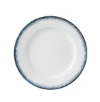 image of Yanco MR-110 - 10.25" Round China Dinner Plate, White and Blue, Dishwasher Safe - Dozen