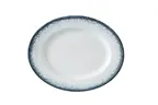 image of Yanco MR-213 - China Plate, 12 7/8" W x 10 1/8" D x 1 1/8" H, White/Blue, Dishwasher Safe - Dozen