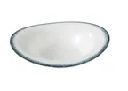 image of Yanco MR-408 Mars Soup Plate, 12 oz, 9" Dia x 2 3/8" H, White/Blue China, Dishwasher Safe - Dozen