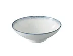 image of Yanco MR-508 - 38‑Oz Bowl, 8" Dia x 3" H China, White & Blue, Dishwasher/Microwave Safe - Dozen