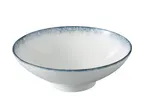 image of Yanco MR-509 - 50 oz Round China Bowl, 9¾" Dia x 3⅛" H, White & Blue, Dishwasher Safe - Dozen