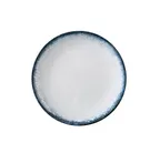 image of Yanco MR-706 Round Plate, 6 1/4" Dia x 3/4" H, White/Blue China, Microwave Safe, Coupe Rim - Dozen