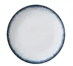 image of Yanco MR-711 Mars Plate, 11 1/4" Dia x 1 1/8" H, White/Blue China, DW/MW Safe, Coupe Rim - Dozen