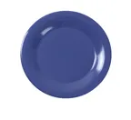 image of Yanco MS-010BU Melamine Plate, 10.5" Round Wide Rim, Blue, Dishwasher Safe, NSF - Dozen