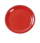 image of Yanco MS-110RD Plate, 10-1/2" Round Narrow Rim, Duty Melamine, Orange Red, Dishwasher Safe - Dozen