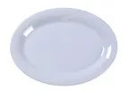 image of Yanco MS-209WT Milestone Oval Platter 9.5" x 7.25" White Melamine Dishwasher Safe NSF - Dozen