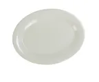 image of Yanco MS-213IV Oval Platter, 13½" L x 10½" W, Ivory Melamine, Dishwasher Safe, NSF - Dozen