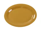 image of Yanco MS-213YL - 13-1/2" x 10-1/2" Oval Melamine Platter, Yellow, Dishwasher Safe - Dozen