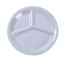 image of Yanco MS-710WT - 10" 3‑Compartment Melamine Plate White, NSF, Dishwasher Safe - Dozen